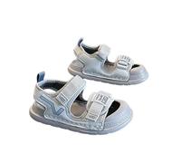 Mateju Sandalias Chico Verano con Punta Abierta, Sandalias Barefoot Niños, Zapatos Ligero Cómodo Zapatillas para Playa, Caminary Uso Diario (Caqui,30)
