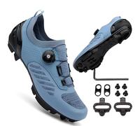 Mateju Zapatilla de Ciclismo Hombre Mujer, Zapatos Bicicleta de Montaña Carretera Exterior MTB Compatibles con SPD Lock System, Unisex Adulto Ciclismo Bicicleta Estatica Interior