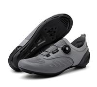 Mateju Zapatillas Ciclismo Carretera Hombre Mujer, 36-46 EU Zapatillas Bicicleta Carretera Hombre con Calas Respirables Antideslizantes para Deportes al Aire Libre (T20 Gris,46)