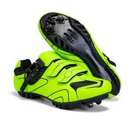 Mateju Zapatillas Ciclismo MTB Hombre Mujer, 36-47 EU Zapatillas Bicicleta de Montaña Hombre con Calas Respirables Antideslizantes para Deportes al Aire Libre (568 Verde,37)