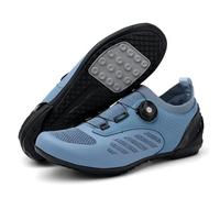 Mateju Zapatillas Ciclismo Sin Calas Hombre Mujer, 36-46 EU Zapatillas de Ciclismo Suela de Goma Hombre Respirables Antideslizantes para Deportes al Aire Libre (T20 Azul,41)