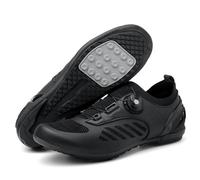 Mateju Zapatillas Ciclismo Sin Calas Hombre Mujer, 36-46 EU Zapatillas de Ciclismo Suela de Goma Hombre Respirables Antideslizantes para Deportes al Aire Libre (T20 Negro,43)
