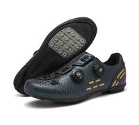 Mateju Zapatillas Ciclismo Sin Calas Hombre Mujer, 36-47 EU Zapatillas de Ciclismo Suela de Goma Hombre Respirables Antideslizantes para Deportes al Aire Libre (T212 Verde Oscuro,46)