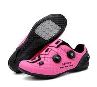 Mateju Zapatillas Ciclismo Sin Calas Hombre Mujer, 36-47 EU Zapatillas de Ciclismo Suela de Goma Hombre Respirables Antideslizantes para Deportes al Aire Libre (TR16 Rosa,43)