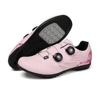 Mateju Zapatillas Ciclismo Sin Calas Hombre Mujer, 36-47 EU Zapatillas de Ciclismo Suela de Goma Hombre Respirables Antideslizantes para Deportes al Aire Libre (41,Rosa)