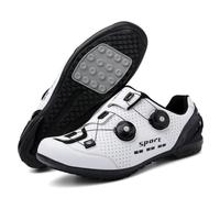 Mateju Zapatillas Ciclismo Sin Calas Hombre Mujer, 36-47 EU Zapatillas de Ciclismo Suela de Goma Hombre Respirables Antideslizantes para Deportes al Aire Libre (TR16 Blanco,40)
