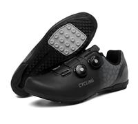 Mateju Zapatillas Ciclismo Sin Calas Hombre Mujer, 36-47 EU Zapatillas de Ciclismo Suela de Goma Hombre Respirables Antideslizantes para Deportes al Aire Libre (T25 Negro,42)