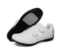 Mateju Zapatillas Ciclismo Sin Calas Hombre Mujer, 36-47 EU Zapatillas de Ciclismo Suela de Goma Hombre Respirables Antideslizantes para Deportes al Aire Libre (47,Blanco)