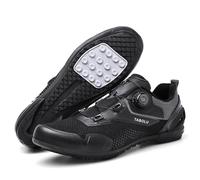 Mateju Zapatillas Ciclismo Sin Calas Hombre Mujer, 36-47 EU Zapatillas de Ciclismo Suela de Goma Hombre Respirables Antideslizantes para Deportes al Aire Libre (QT06 Negro,38)