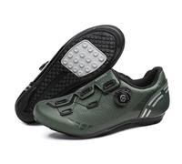 Mateju Zapatillas Ciclismo Sin Calas Hombre Mujer, 36-47 EU Zapatillas de Ciclismo Suela de Goma Hombre Respirables Antideslizantes para Deportes al Aire Libre (43,X6 Verde Militar)