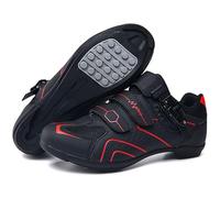 Mateju Zapatillas Ciclismo Sin Calas Hombre Mujer, 36-47 EU Zapatillas de Ciclismo Suela de Goma Hombre Respirables Antideslizantes para Deportes al Aire Libre (568 Rojo,45)