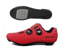 Mateju Zapatillas Ciclismo Sin Calas Hombre Mujer, 36-47 EU Zapatillas de Ciclismo Suela de Goma Hombre Respirables Antideslizantes para Deportes al Aire Libre (42,3368 Rojo)