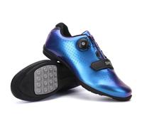 Mateju Zapatillas Ciclismo Sin Calas Hombre Mujer, 37-47 EU Zapatillas de Ciclismo Suela de Goma Hombre Respirables Antideslizantes para Deportes al Aire Libre (46,896 Azul)