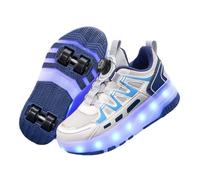 Mateju Zapatos con Ruedas para Niñas Niños, Patines con 4 Ruedas Retirable, Zapatillas de Skateboarding Brillar en la Noche, Zapatillas Deportivas al Aire Libre Multiusos