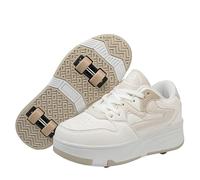 Mateju Zapatos con Ruedas para Niños y Niñas, Patines Multiusos 2 en 1, Zapatillas Deportivas al Aire Libre con 4 Ruedas Retráctil, Zapatillas de Skateboarding de Moda