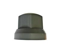 Matel Service 10 tapas para tuercas de ruedas, color gris, diámetro de 32 mm, para camión