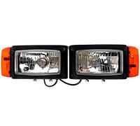 Matel Service 2x faros con intermitentes COMPLETOS para tractor, excavadora, cargador de ruedas, maquinaria de construcción