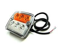 Matel Service Luz LED de posición intermitente E9 12 V 24 V para remolques, camiones, coches, caravanas, tractores, excavadoras, etc.