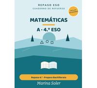 Matemáticas A 4.º ESO. Cuaderno de refuerzo: Opción de enseñanzas aplicadas: finanzas, funciones, medida y estadística. Repasa 4.º y prepara el ... y todas las soluciones (Refuerzo 4.º ESO)