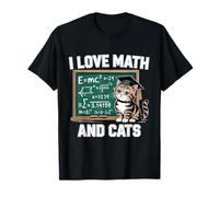 Matemáticas Amante de los Gatos Divertido Profesor de Matemáticas I Love Math and Cats Camiseta