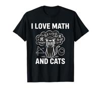 Matemáticas Amante de los Gatos Divertido Profesor de Matemáticas I Love Math and Cats Camiseta