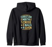 Matemáticas Cristianas Una Cruz Tres Clavos Cuatro Dados Sudadera con Capucha