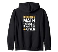 Matemáticas Cristianas Una Cruz Tres Clavos Cuatro Dados Sudadera con Capucha