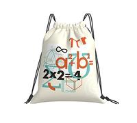 Matemáticas Educación Matemática Lineal Hombres Mujer Cordón Bolsa Impermeable Gym Sack Ajustable Mochila De Cuerdas Para Deportivo Deporte Viaje