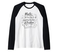 Matemáticas El Primer Paso es admitir Que Tienes un Problema Broma Camiseta Manga Raglan