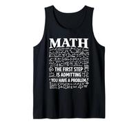 Matemáticas El Primer Paso es admitir Que Tienes un Problema Broma Camiseta sin Mangas