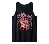 Matemáticas Estrella de Rock, niñas, Trex Rosa, Dinosaurios números de Dinosaurio Camiseta sin Mangas