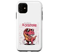 Matemáticas Estrella de Rock, niñas, Trex Rosa, Dinosaurios números de Dinosaurio Carcasa para iPhone 11