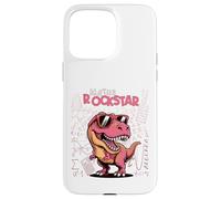 Matemáticas Estrella de Rock, niñas, Trex Rosa, Dinosaurios números de Dinosaurio Carcasa para iPhone 15 Pro MAX