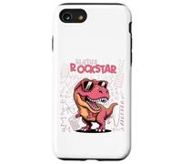 Matemáticas Estrella de Rock, niñas, Trex Rosa, Dinosaurios números de Dinosaurio Carcasa para iPhone SE (2020) / 7/8
