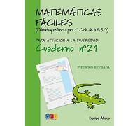 Matemáticas fáciles 21 / Editorial GEU / 6º Primaria / Mejora la resolución de ejercicios matemáticos / Recomendado como apoyo / Actividades sencillas (SIN COLECCION)