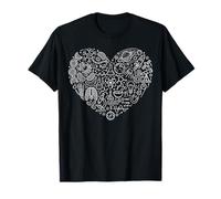 Matemáticas Física Biología Química Ciencias Astronomía Corazón Camiseta