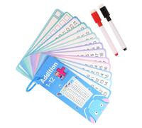 Matemáticas Flash Tarjetas, Tarjetas de aprendizaje de matemáticas, División de multiplicación de sutracción de adición del juego, Borrar en seco Las tarjetas de inflamación educativa de doble cara pe