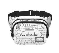 Matemáticas geometría Geek Calculus Print Unisex Bolsa de cintura cuadrada de doble capa Bolsa Crossbody Fanny Pack de viaje Accesorios de entrenamiento, negro, talla única, negro, talla única, Negro