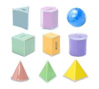 Matemáticas Manipulativas, Juego de formas geométricas, Juguetes 3D Colorful Educational Learning - Deliverías de maestros de matemáticas Manipulativos, Manipuladores multifuncionales para la escuela
