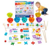 Matemáticas Montessori, clasificación aritmética, Juguetes numéricos de Madera de Colores, Actividades educativas de Aprendizaje Preescolar para niños Mayores de 3 años, Actividades de Aprendizaje pr