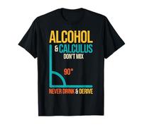 Matemáticas Nerd Alcohol & Cálculo No Mezclar el Humor matemático Camiseta
