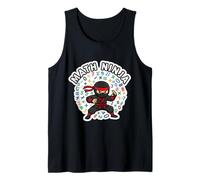 Matemáticas Ninja Profesor Matemático Amante Estudiante Profesor Divertido Camiseta sin Mangas