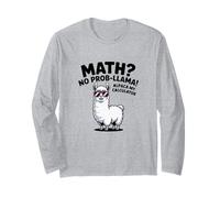 Matemáticas No Prob llama Alpaca My Calculator Funny Pun Teacher Manga Larga