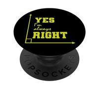 Matemáticas sí, Siempre Tengo razón PopSockets PopGrip Adhesivo
