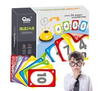 Matemáticas Tarjetas Flash - Multiplicación Math 24 Game Cards, Adición y Sustracción Prácticas | Director Educativo para guardería hasta 6º , Desarrollar habilidades, Herramientas de aprendizaje