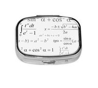 Matemáticas y Geometría Escuela, Meta Pastillero 2 Compartimentos Medicina, Organizador Portátil