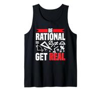 Matemático Profesor De Matemáticas Be Rational Get Real Camiseta sin Mangas