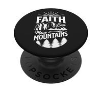 Mateo 17:20 Fe - Arte Inspirador de Las Escrituras Cristianas PopSockets PopGrip Adhesivo