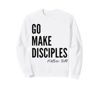 Mateo 28:19 Go Make Discípulos Escritura Biblia Cristiana Sudadera