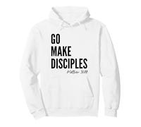 Mateo 28:19 Go Make Discípulos Escritura Biblia Cristiana Sudadera con Capucha